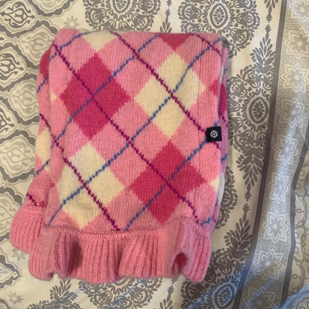 Gap pink & white scarf